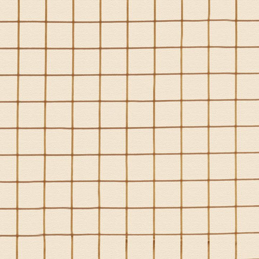 SCALAMANDRE OUTLET  FABRIC LOUIS CHECK  FABRIC OCHRE ON CREME   - SC 000136333