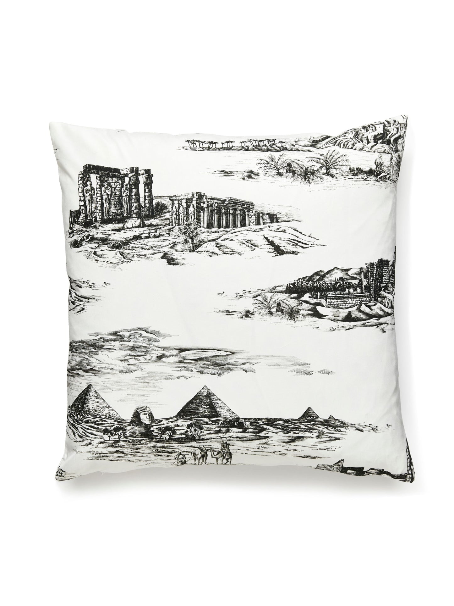 SCALAMANDRE PILLOWS   SCENIC 
TOILE SQUARE    - SC 0001CAIRPILL