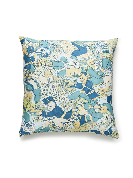 SCALAMANDRE PILLOWS   BIRD / ANIMAL 
CHINOISERIE 
SCENIC SQUARE    - SC 0001DRAGPILL