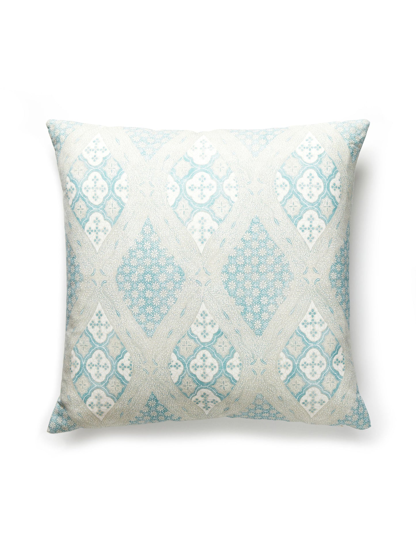 SCALAMANDRE PILLOWS   DIAMOND / OGEE 
FRETWORK / LATTICE SQUARE    - SC 0001FARRPILL NEW SKU # SCFARRPILL0001