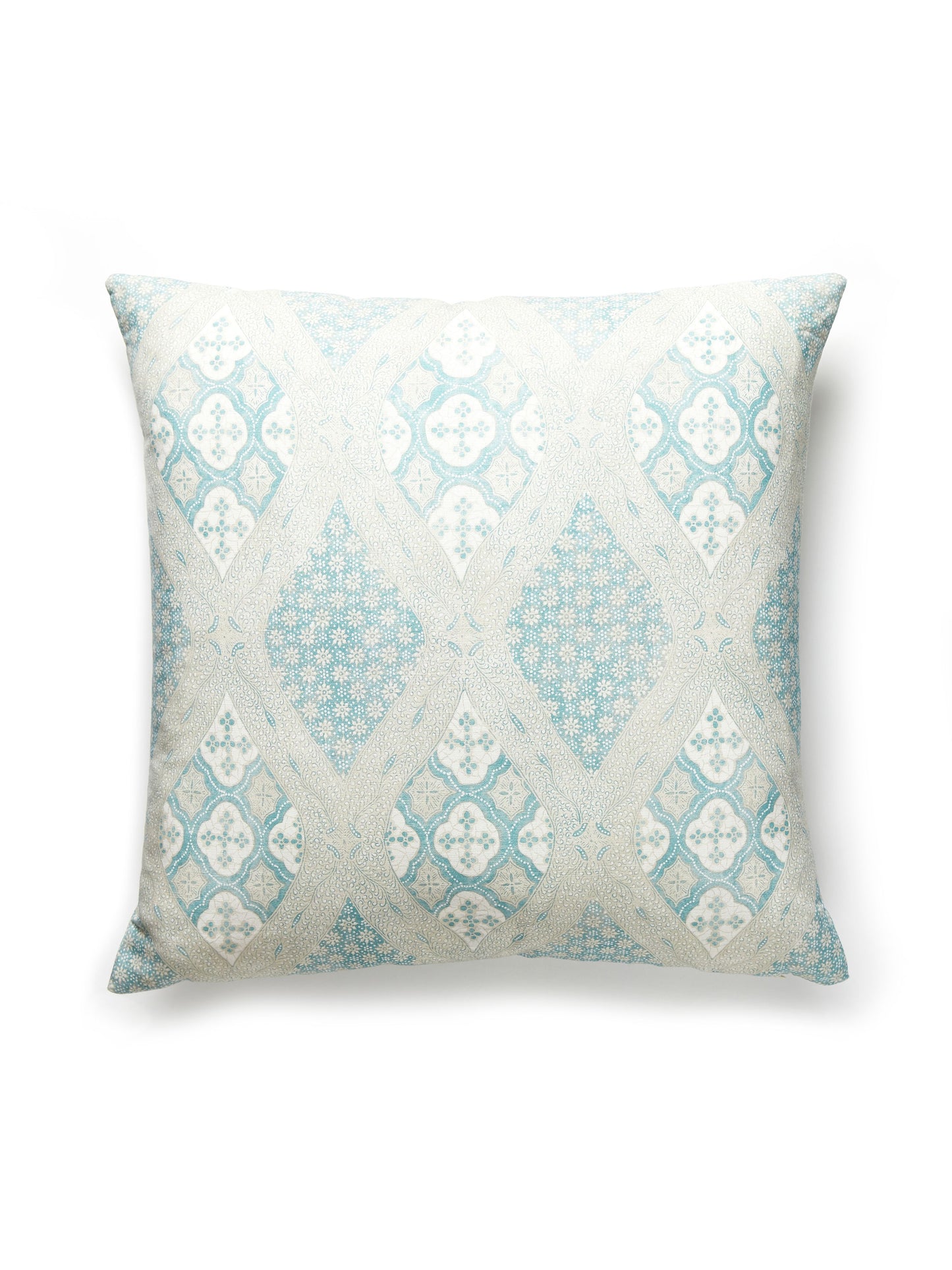 SCALAMANDRE PILLOWS   DIAMOND / OGEE 
FRETWORK / LATTICE SQUARE    - SC 0001FARRPILL