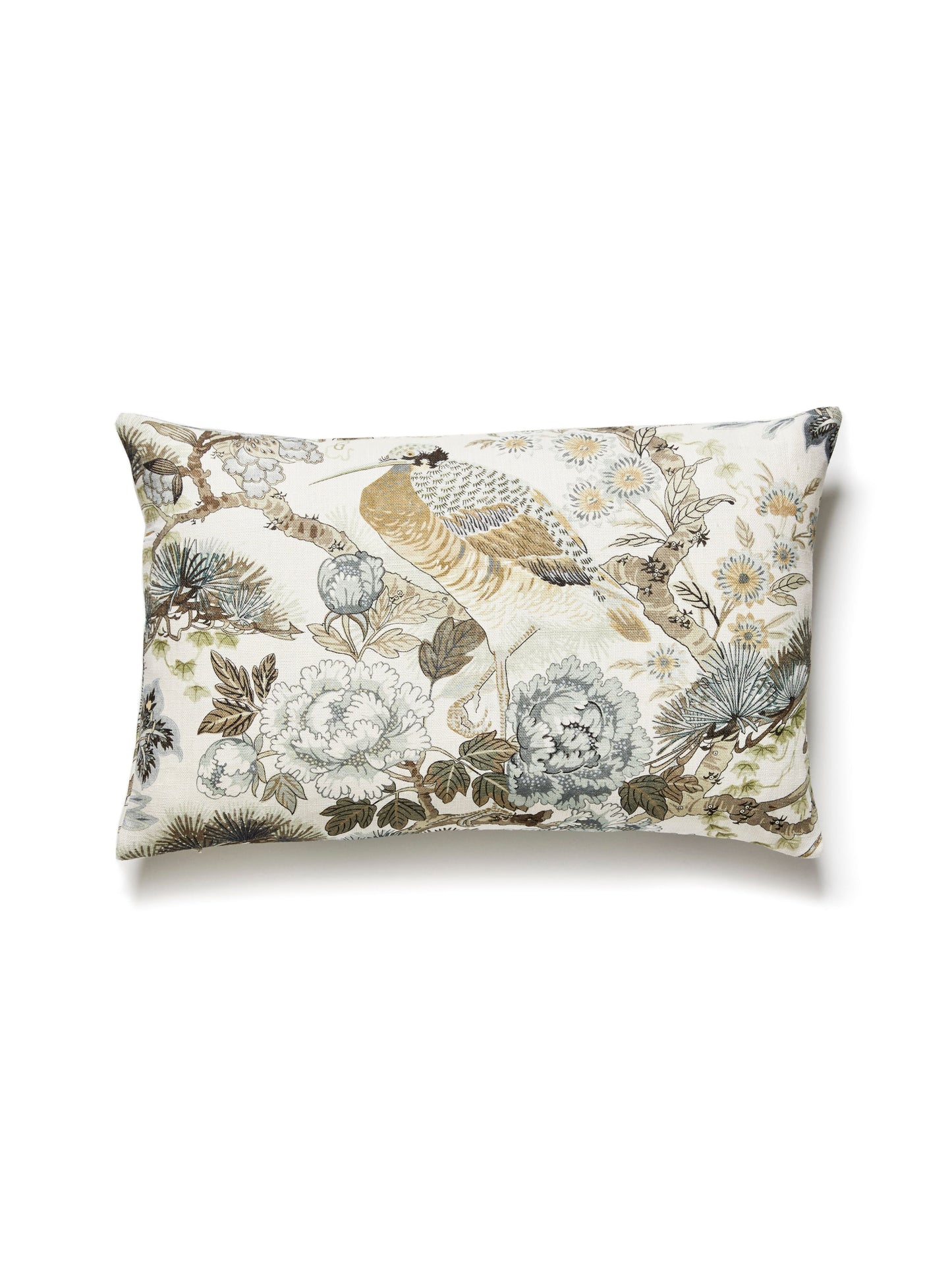 SCALAMANDRE PILLOWS   BIRD / ANIMAL 
BOTANICAL / FOLIAGE 
CHINOISERIE LUMBAR    - SC 0001LSHENPILL NEW SKU # SCLSHENPILL0001