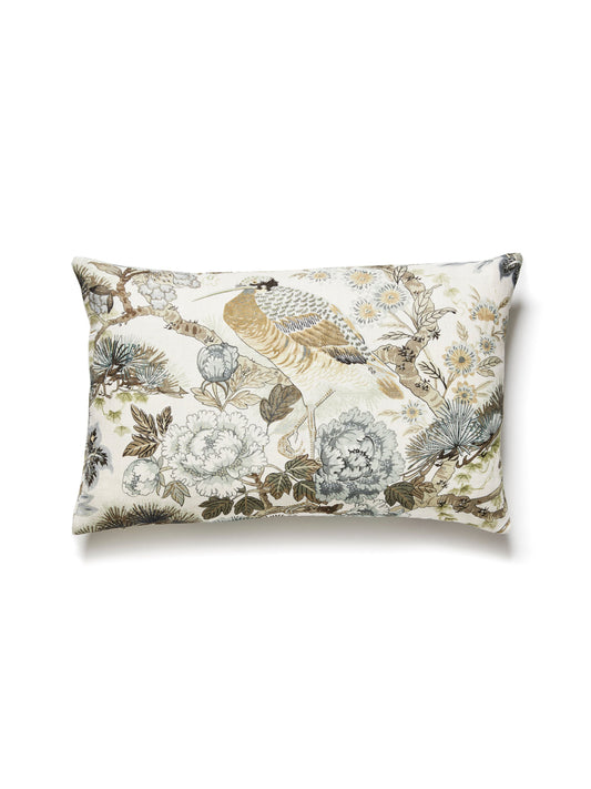 SCALAMANDRE PILLOWS   BIRD / ANIMAL 
BOTANICAL / FOLIAGE 
CHINOISERIE LUMBAR    - SC 0001LSHENPILL NEW SKU # SCLSHENPILL0001