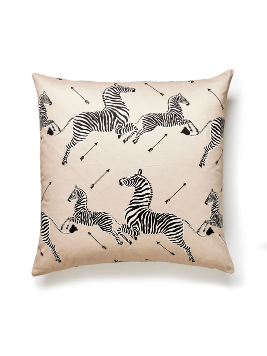 SCALAMANDRE PILLOWS   BIRD / ANIMAL 
GRAPHIC SQUARE    - SC 0001PZEBPILL