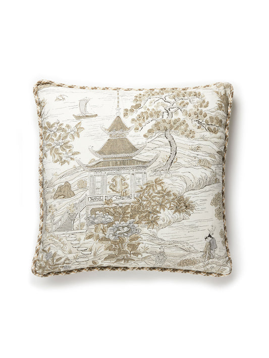 SCALAMANDRE PILLOWS   CHINOISERIE 
SCENIC SQUARE    - SC 0001SATOPILL NEW SKU # SCSATOPILL0001