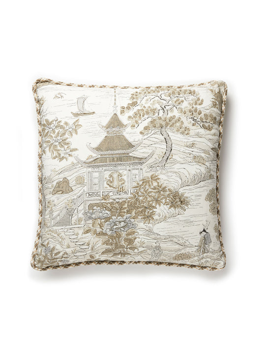 SCALAMANDRE PILLOWS   CHINOISERIE 
SCENIC SQUARE    - SC 0001SATOPILL