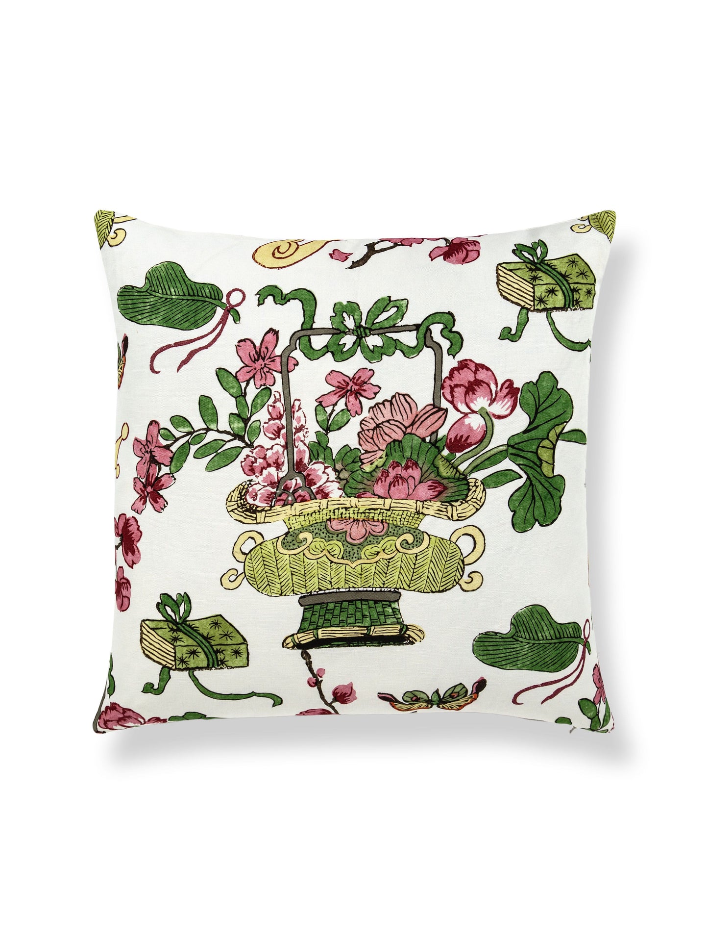 SCALAMANDRE PILLOWS   BOTANICAL / FOLIAGE 
CHINOISERIE 
FLORAL SQUARE    - SC 0001SDDK16591