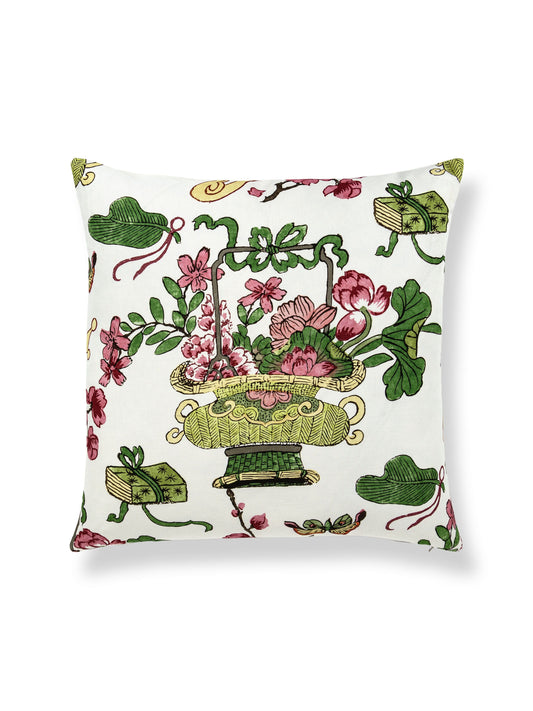 SCALAMANDRE PILLOWS   BOTANICAL / FOLIAGE 
CHINOISERIE 
FLORAL SQUARE    - SC 0001SDDK16591 NEW SKU # SCSDDK165910001