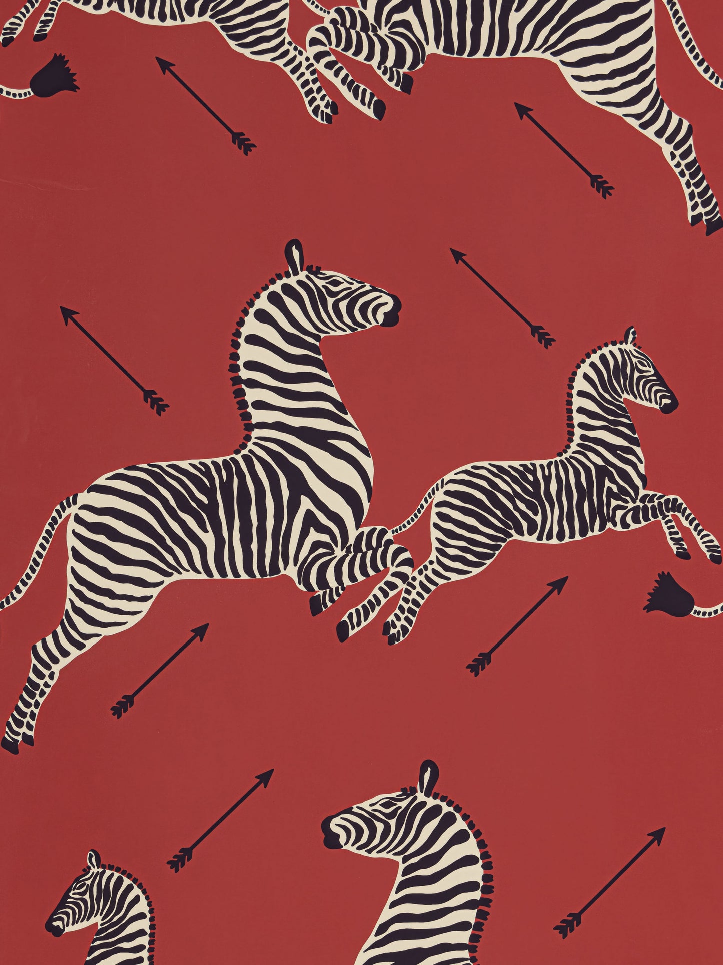 SCALAMANDRE PRINTED WALLCOVERINGS BIRD , ANIMAL PRINTED WALLCOVERINGS MASAI RED   - SCWP81388D0001