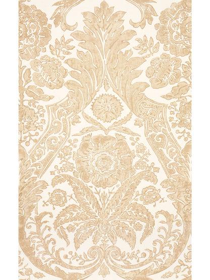 SCALAMANDRE  LUCIANA DAMASK PRINT DAMASK SAND   - SC 0001WP88354 NEW SKU # SCWP883540001