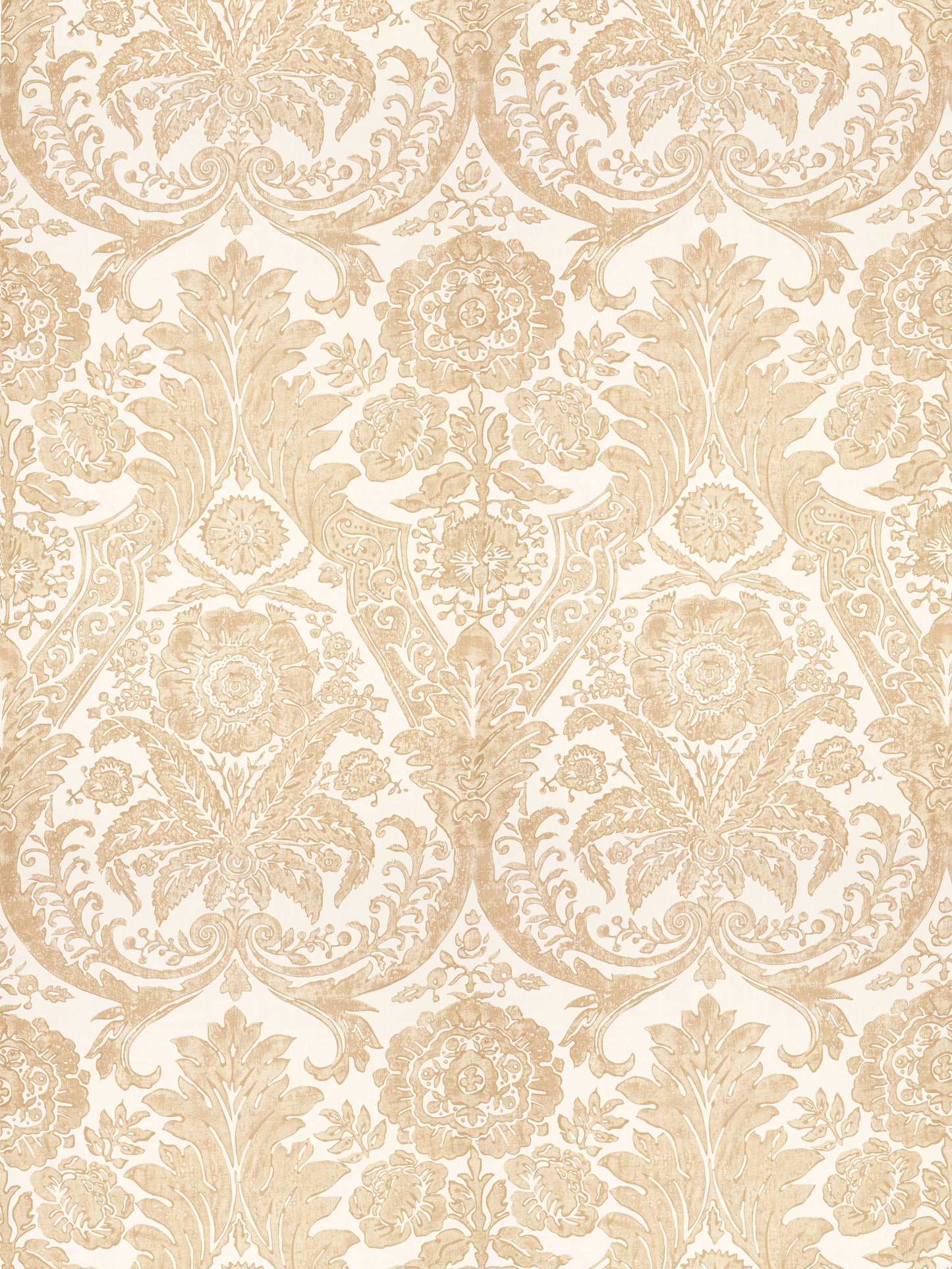 SCALAMANDRE  LUCIANA DAMASK PRINT DAMASK SAND   - SC 0001WP88354 NEW SKU # SCWP883540001