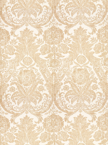 SCALAMANDRE  LUCIANA DAMASK PRINT DAMASK SAND   - SC 0001WP88354 NEW SKU # SCWP883540001