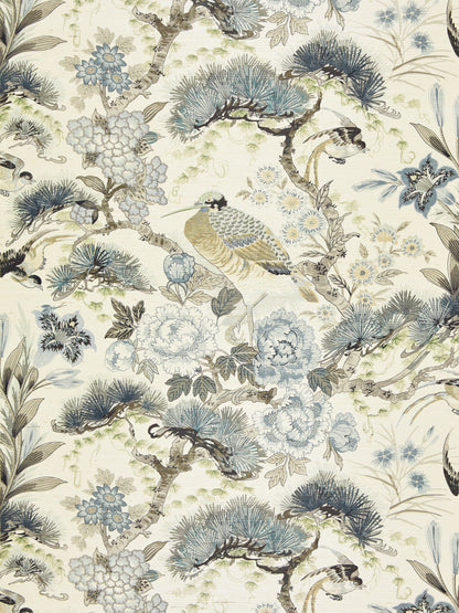 SCALAMANDRE  SHENYANG SISAL BIRD , ANIMAL 
BOTANICAL , FOLIAGE 
CHINOISERIE PARCHMENT   - SC 0001WP88380 NEW SKU # SCWP883800001