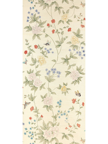 SCALAMANDRE  LUOYANG GARDEN SISAL BIRD , ANIMAL 
BOTANICAL , FOLIAGE 
CHINOISERIE 
FLORAL DOCUMENT   - SC 0001WP88382 NEW SKU # SCWP883820001