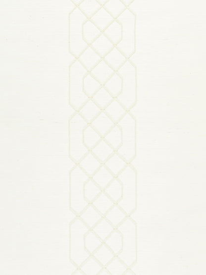 SCALAMANDRE  ADELAIDE BEADED SISAL FRETWORK , LATTICE 
STRIPE IVORY   - SC 0001WP88385 NEW SKU # SCWP883850001