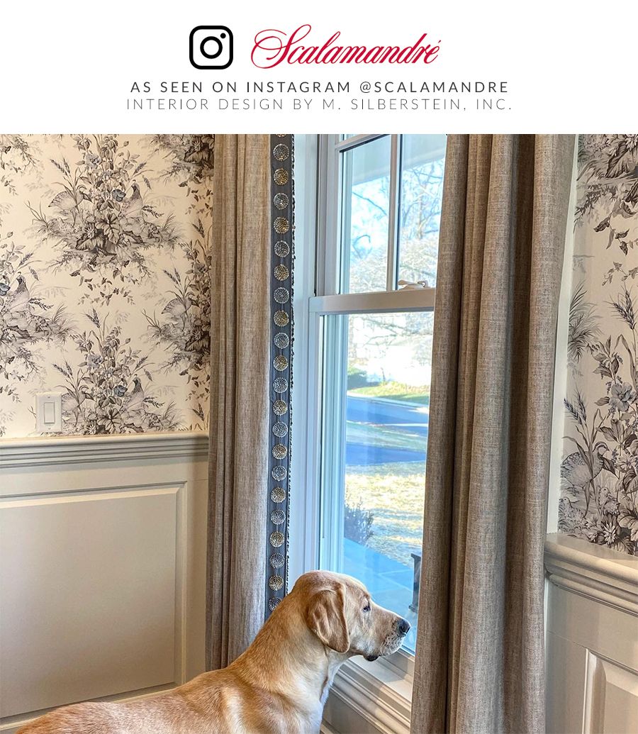 SCALAMANDRE  EDWIN'S COVEY BIRD , ANIMAL 
BOTANICAL , FOLIAGE 
HISTORIC 
SCENIC GRISAILLE   - SC 0001WP88434 NEW SKU # SCWP884340001