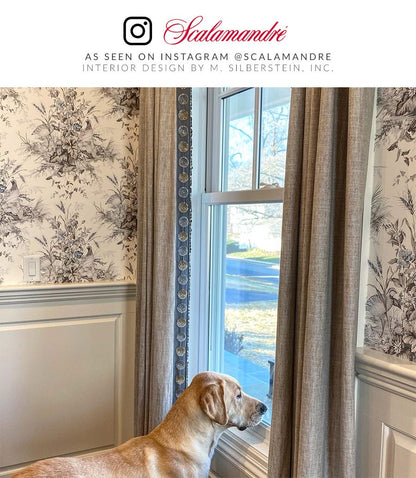 SCALAMANDRE  EDWIN'S COVEY BIRD , ANIMAL 
BOTANICAL , FOLIAGE 
HISTORIC 
SCENIC GRISAILLE   - SC 0001WP88434 NEW SKU # SCWP884340001