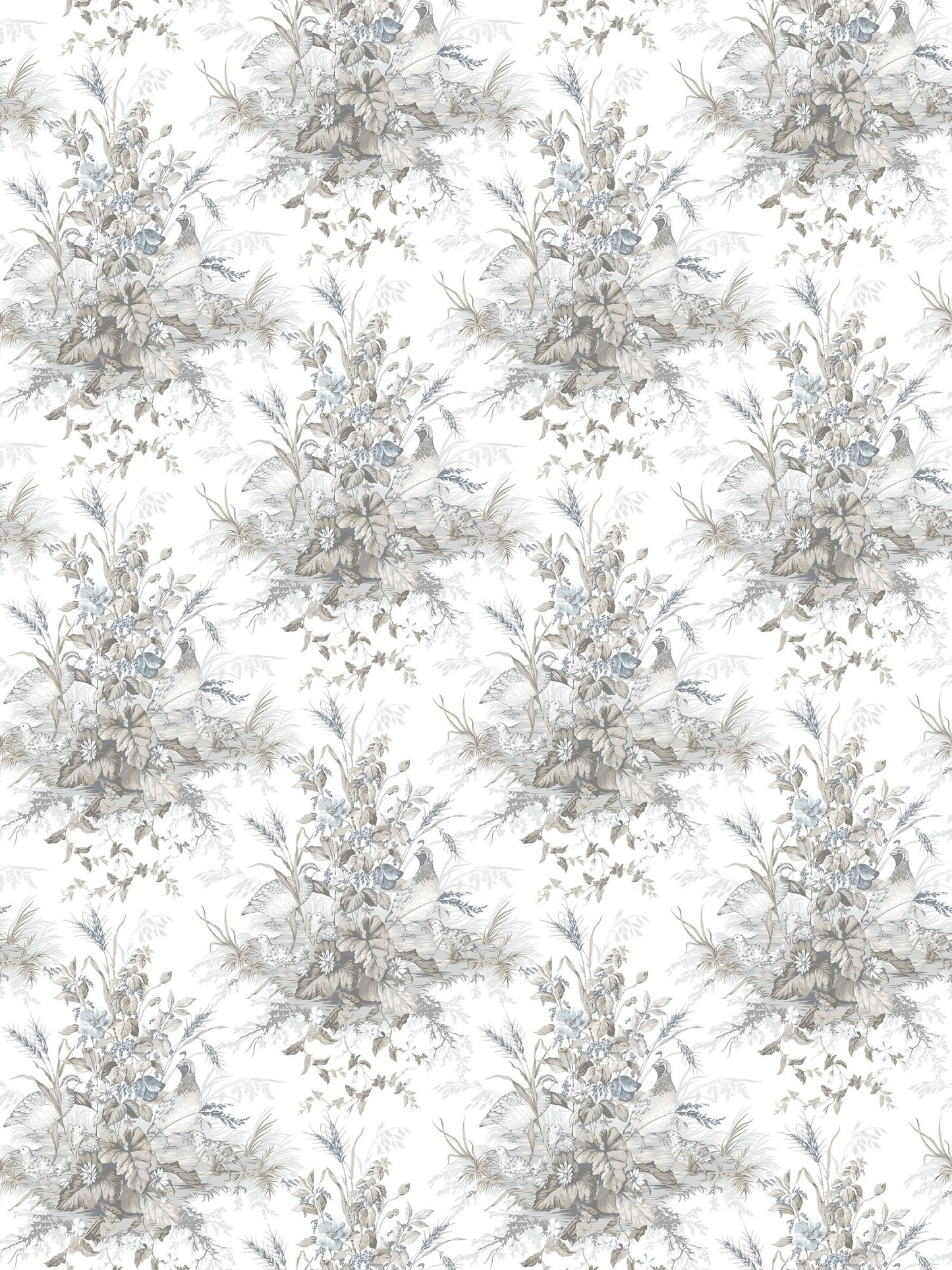 SCALAMANDRE  EDWIN'S COVEY BIRD , ANIMAL 
BOTANICAL , FOLIAGE 
HISTORIC 
SCENIC GRISAILLE   - SC 0001WP88434 NEW SKU # SCWP884340001