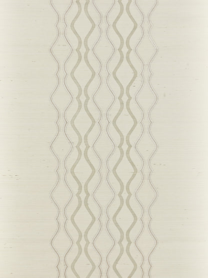 SCALAMANDRE  VALENTINA EMBELLISHED SISAL DIAMOND , OGEE 
FRETWORK , LATTICE 
STRIPE FROST   - SC 0001WP88447 NEW SKU # SCWP884470001