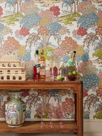 SCALAMANDRE  SEA OF TREES - WALLCOVERING BOTANICAL , FOLIAGE 
CHINOISERIE 
GRAPHIC 
SCENIC SUNRISE   - SC 0001WP88553 NEW SKU # SCWP885530001