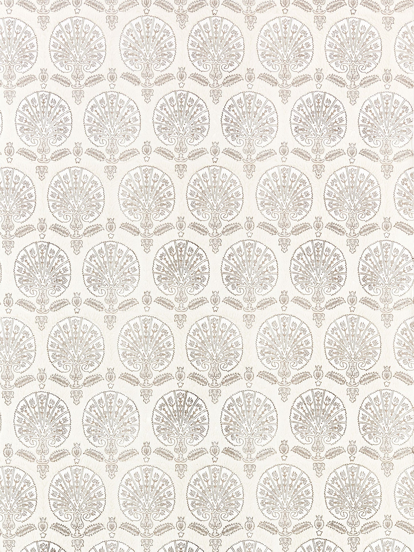 SCALAMANDRE  KARANFIL BLOCK PRINT WALLPAPER BOTANICAL , FOLIAGE 
MEDALLION 
SMALL SCALE BIRCH   - SC 0001WP88560 NEW SKU # SCWP885600001