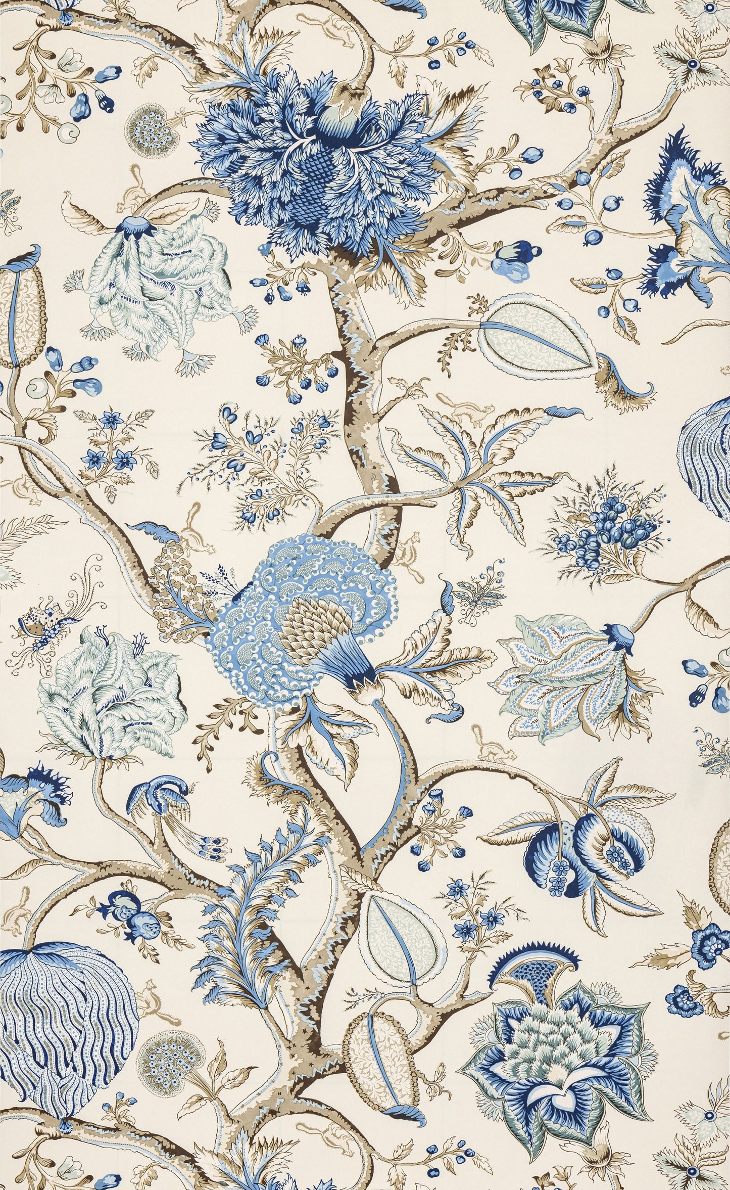 SCALAMANDRE  PONDICHERRY WALLCOVERING BOTANICAL , FOLIAGE 
FLORAL DELFT   - SC 0001WP88585 NEW SKU # SCWP885850001