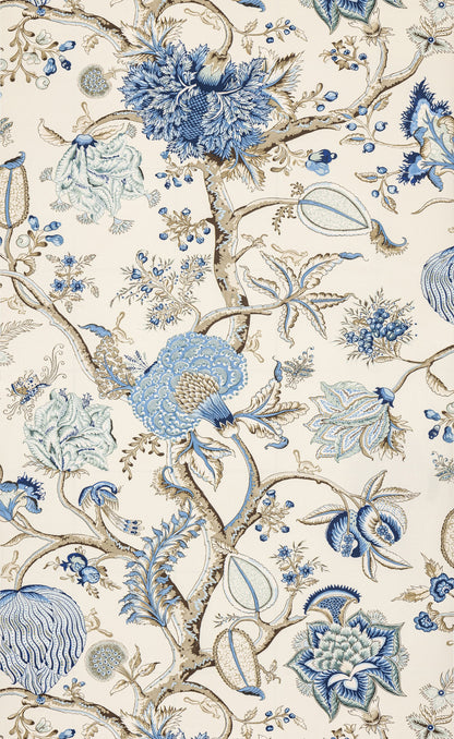 SCALAMANDRE  PONDICHERRY WALLCOVERING BOTANICAL , FOLIAGE 
FLORAL DELFT   - SC 0001WP88585 NEW SKU # SCWP885850001