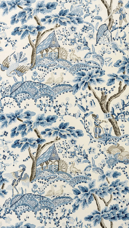 SCALAMANDRE  KELMESCOTT WALLCOVERING BOTANICAL , FOLIAGE 
SCENIC PORCELAIN   - SC 0001WP88588 NEW SKU # SCWP885880001