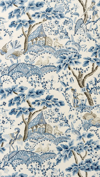 SCALAMANDRE  KELMESCOTT WALLCOVERING BOTANICAL , FOLIAGE 
SCENIC PORCELAIN   - SC 0001WP88588 NEW SKU # SCWP885880001