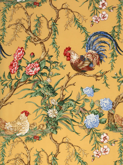 SCALAMANDRE  CHANTICLEER FABRIC MUSTARD   - SC 000216360 NEW SKU # SC163600002