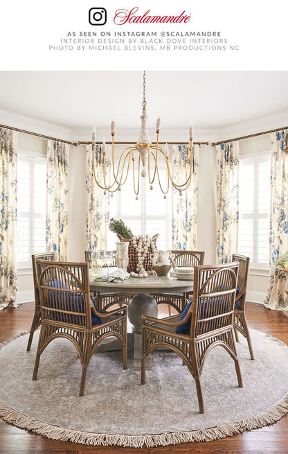 SCALAMANDRE  SOMERSET LINEN PRINT FABRIC PORCELAIN   - SC 000216584 NEW SKU # SC165840002