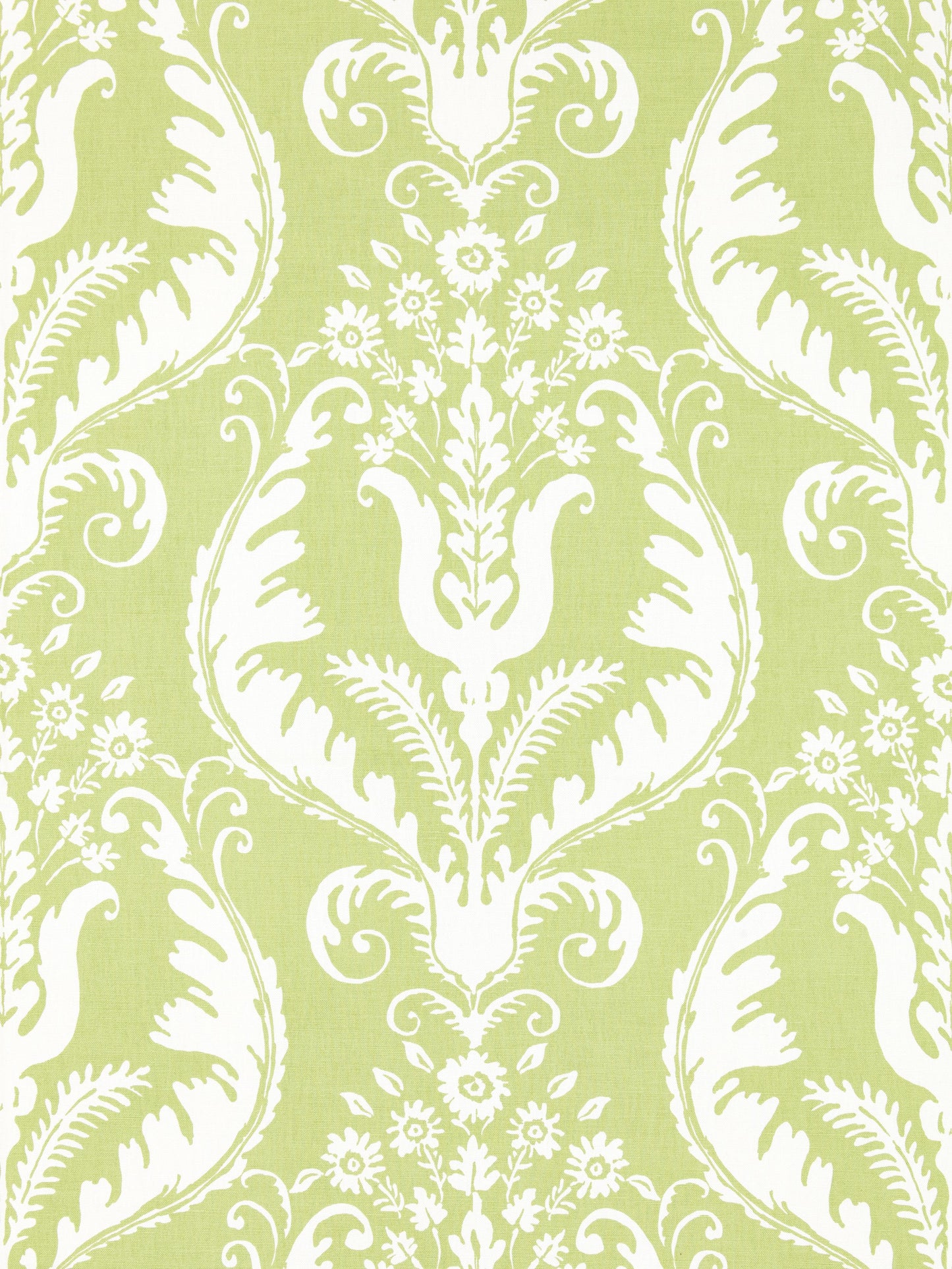 SCALAMANDRE  PRIMAVERA LINEN PRINT FABRIC CELERY   - SC 000216597