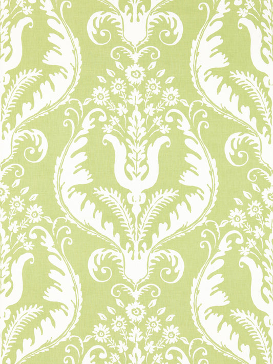 SCALAMANDRE  PRIMAVERA LINEN PRINT FABRIC CELERY   - SC 000216597