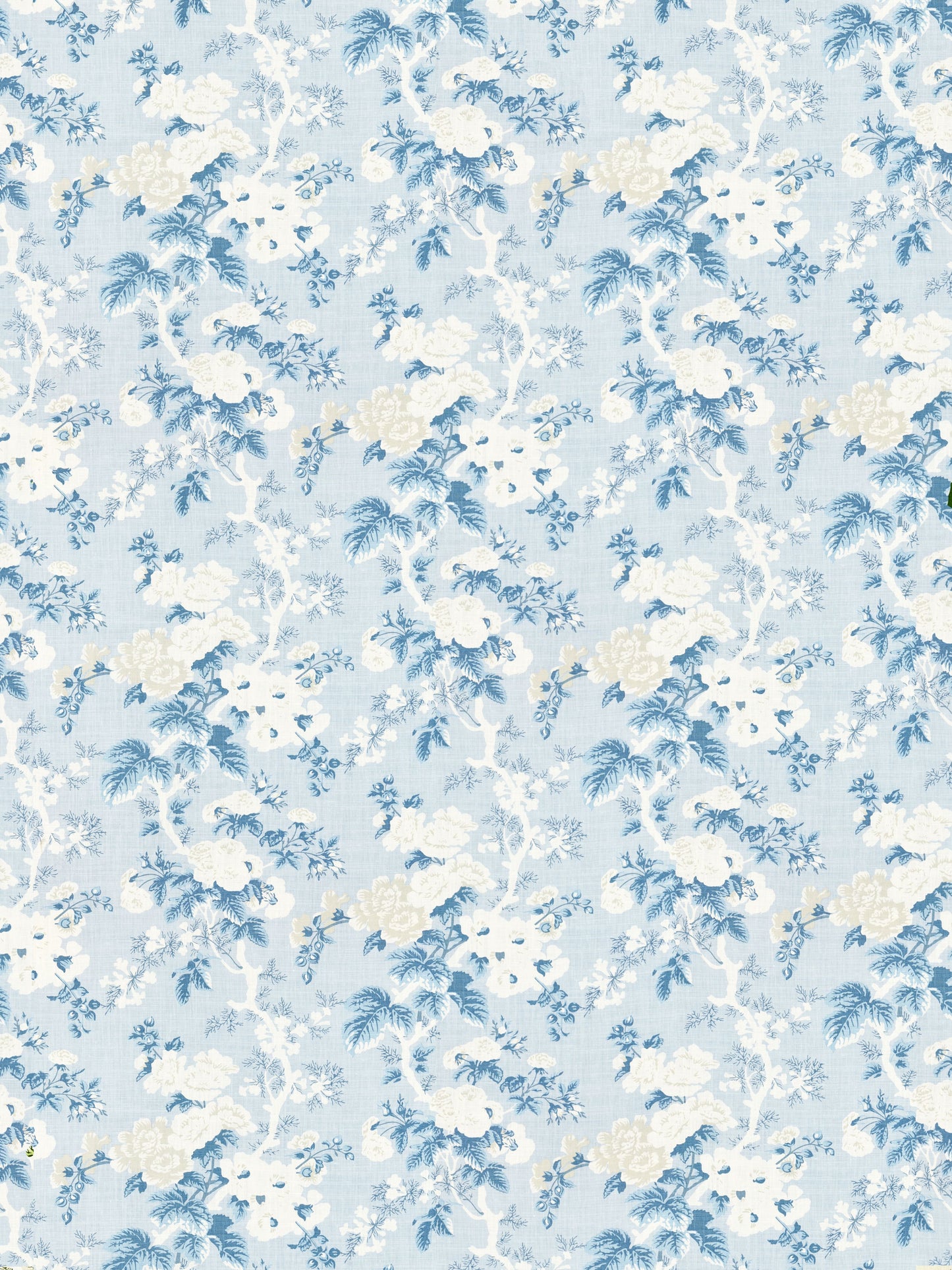 SCALAMANDRE  ASCOT LINEN PRINT FABRIC SKY   - SC 000216602 NEW SKU # SC166020002