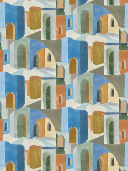 SCALAMANDRE  RIAD COTTON PRINT FABRIC EARTH   - SC 000216637 NEW SKU # SC166370002