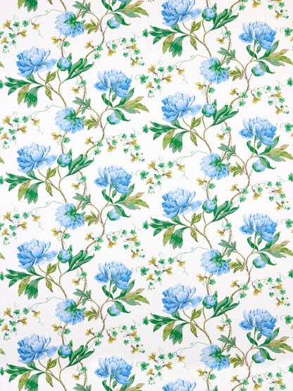 SCALAMANDRE  ISADORA PRINT FABRIC BLUEBONNET   - SC 000216650 NEW SKU # SC166500002