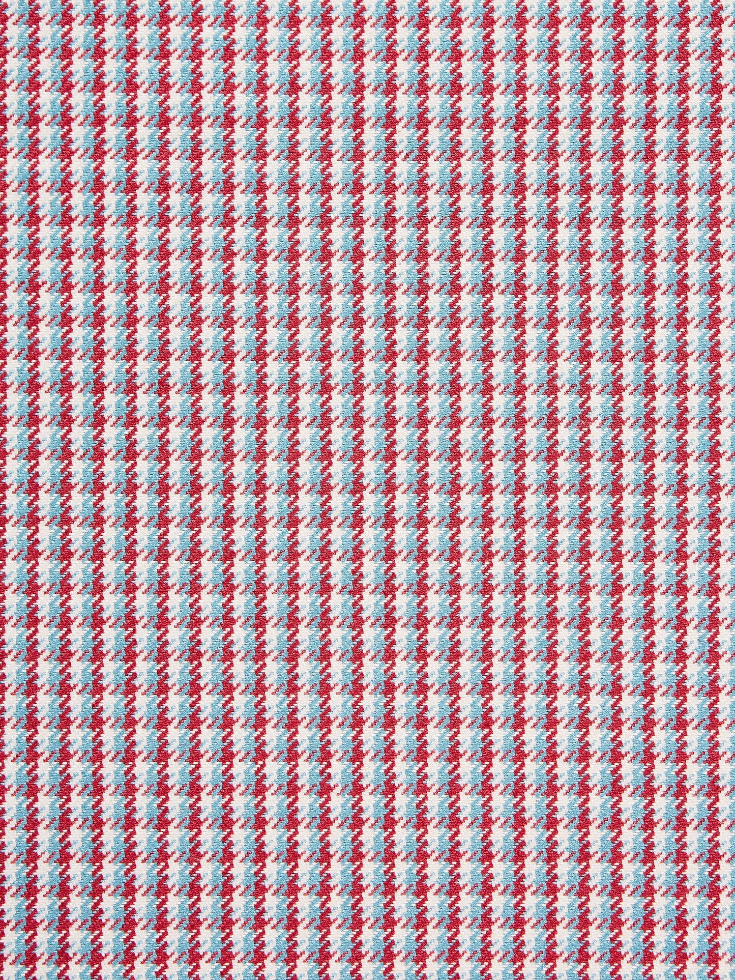 SCALAMANDRE OUTLET  FABRIC TATTERSALL CHECK  FABRIC AQUA , CERISE   - SC 000227013