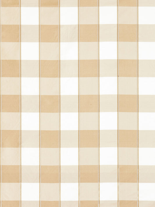 SCALAMANDRE  CHELSEA CHECK FABRIC FLAX   - SC 000227024