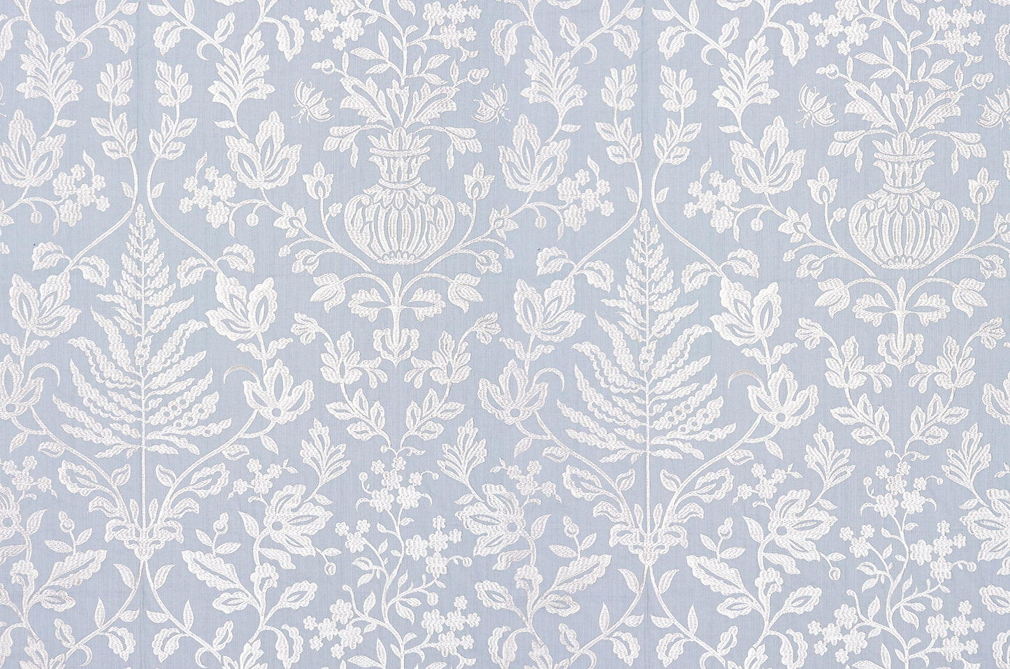 SCALAMANDRE  SHALIMAR EMBROIDERY FABRIC SKY   - SC 000227032 NEW SKU # SC270320002