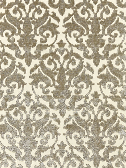 SCALAMANDRE  VENEZIA SILK VELVET FABRIC PEWTER   - SC 000227078 NEW SKU # SC270780002