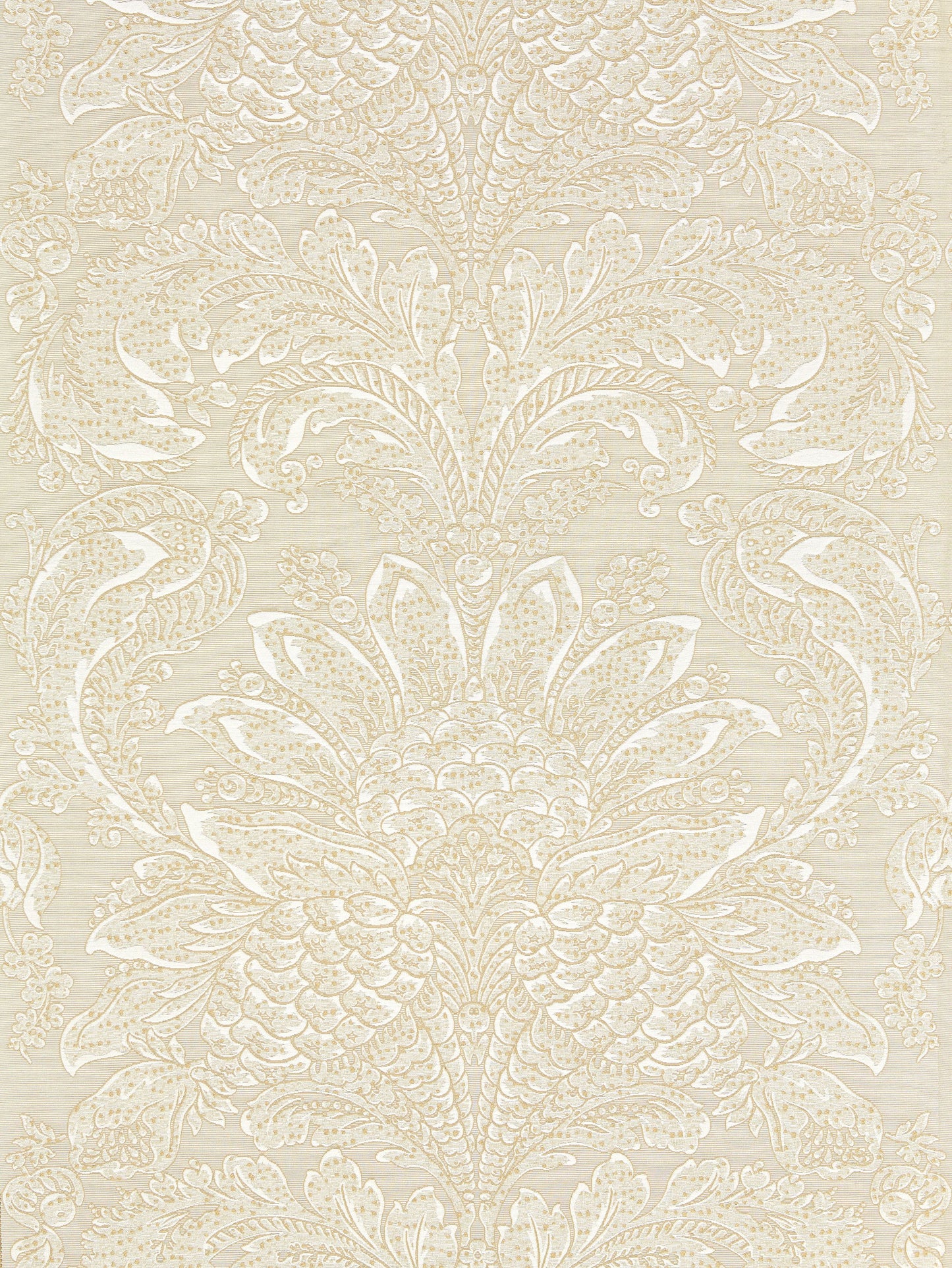 SCALAMANDRE  CARLOTTA DAMASK FABRIC FOG   - SC 000227081