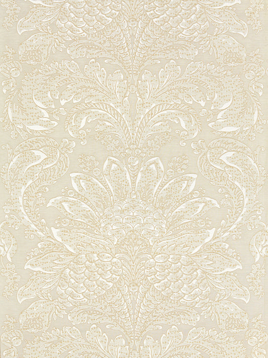 SCALAMANDRE  CARLOTTA DAMASK FABRIC FOG   - SC 000227081