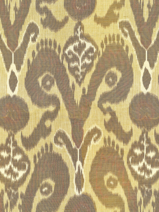 SCALAMANDRE  BUKHARA SILK IKAT FABRIC SPICE   - SC 000227097