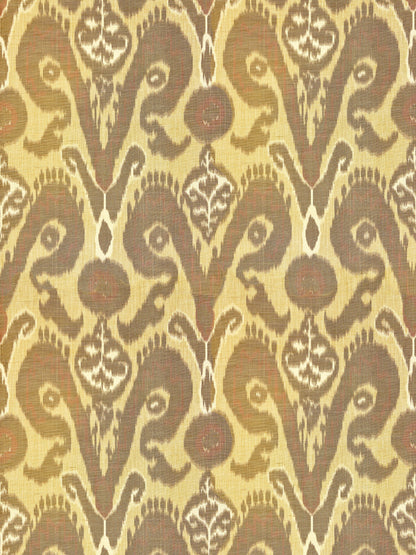 SCALAMANDRE  BUKHARA SILK IKAT FABRIC SPICE   - SC 000227097 NEW SKU # SC270970002