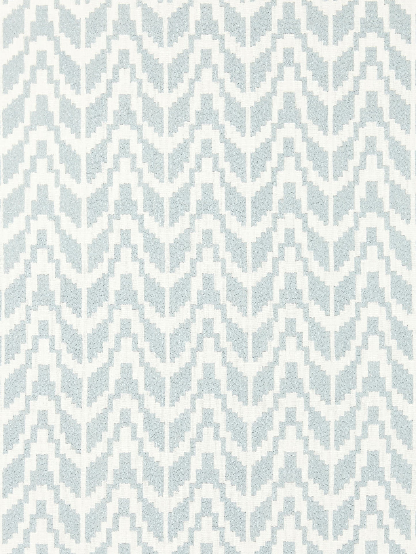 SCALAMANDRE  CHEVRON EMBROIDERY FABRIC RAIN   - SC 000227103