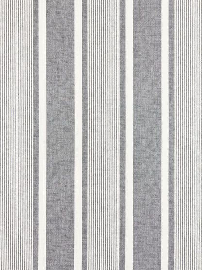 SCALAMANDRE  WELLFLEET STRIPE FABRIC ZINC   - SC 000227111 NEW SKU # SC271110002