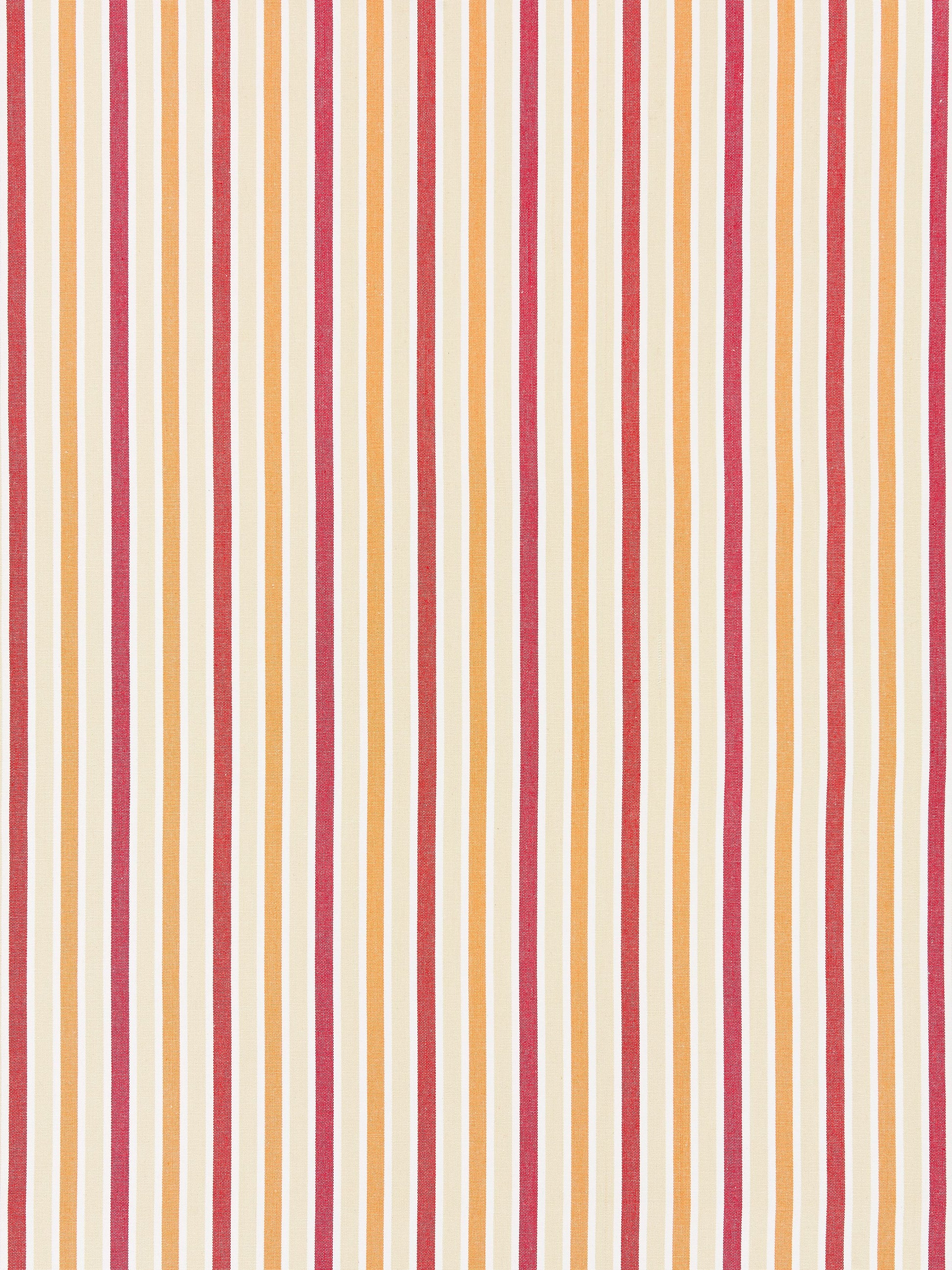 SCALAMANDRE  LEEDS COTTON STRIPE FABRIC CORAL   - SC 000227114