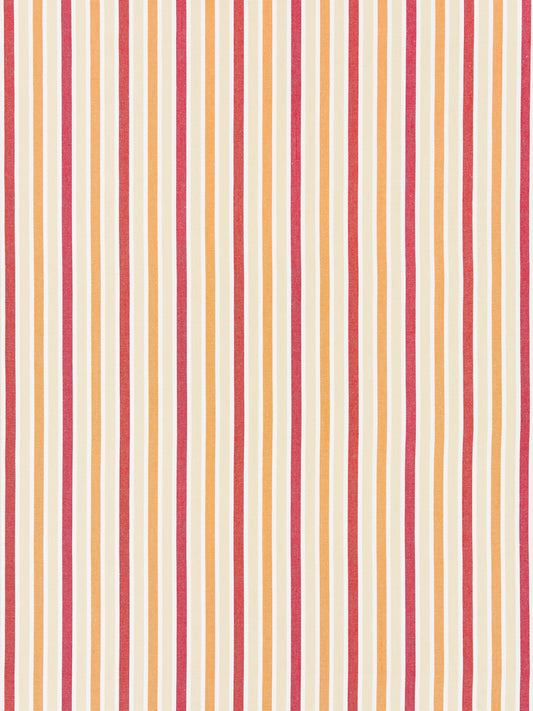 SCALAMANDRE  LEEDS COTTON STRIPE FABRIC CORAL   - SC 000227114