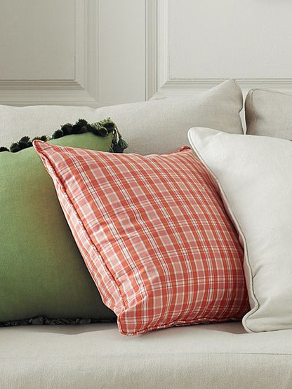 SCALAMANDRE  PRESTON COTTON PLAID FABRIC BELLINI   - SC 000227122 NEW SKU # SC271220002