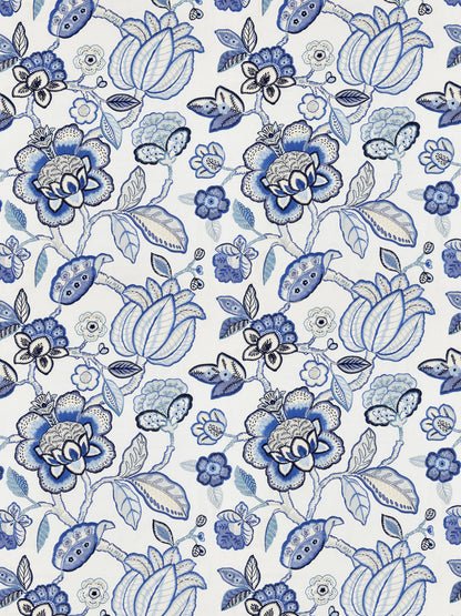 SCALAMANDRE  COROMANDEL EMBROIDERY FABRIC PORCELAIN   - SC 000227126 NEW SKU # SC271260002